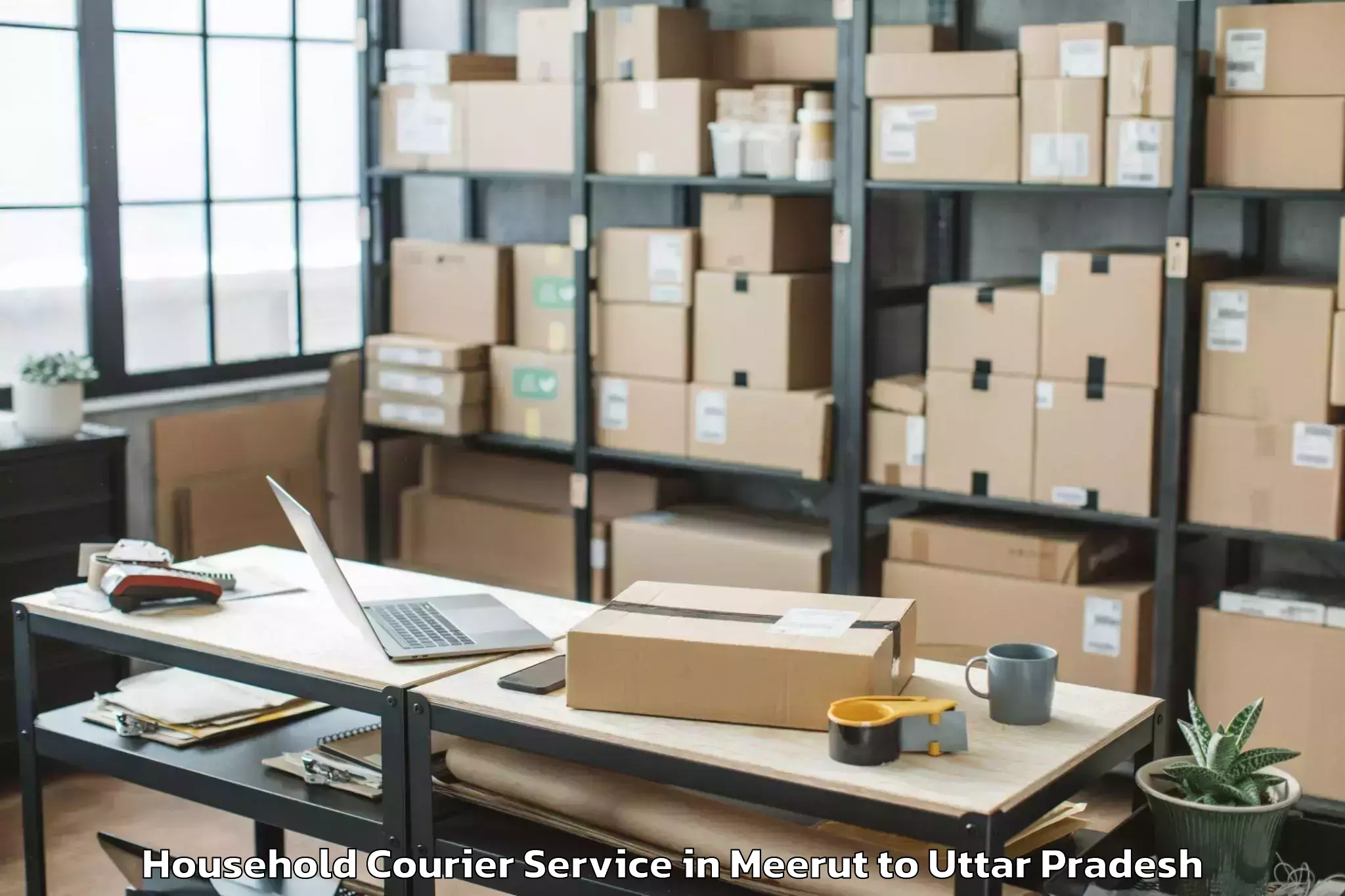 Top Meerut to Talbehat Household Courier Available